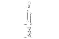 Nesling bevestigingsset voor schaduwdoek driehoek - thumbnail