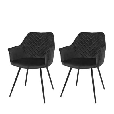 Riverdale Eetkamerstoel Lindy zwart - set van 2 Riverdale Eetkamerstoel Lindy zwart - set van 2