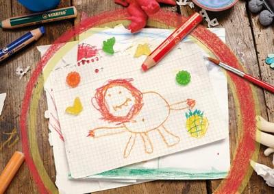 Kleurpotloden STABILO 880 woody 3 in 1 multitalent pastel roze | 5 stuks