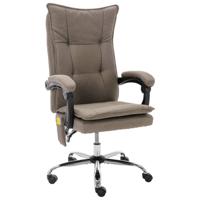 Kantoormassagestoel stof taupe - thumbnail