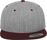 Flexfit FX6089MT Classic Snapback 2-Tone - Heather Grey/Maroon - One Size - thumbnail