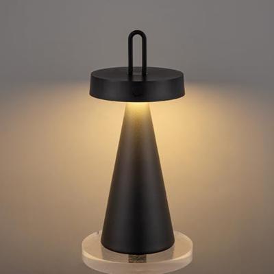 Draadloze Oplaadbare LED Tafellamp - Binnen & Buiten - Dimbaar - ø12.8 x 29 cm - Warmwit licht - 3000mAh - Zwart