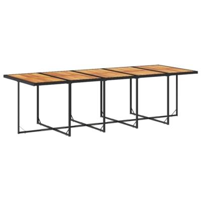 15-delige Tuinset met kussens poly rattan zwart