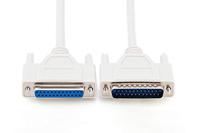 Digitus Aansluitkabel Serieel [1x D-sub stekker 25-polig - 1x D-sub bus 25-polig] 3.00 m Beige - thumbnail