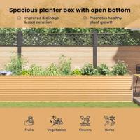 Verhoogde plantenbak 485 x 100 x 68 cm Gegalvaniseerd staal - thumbnail