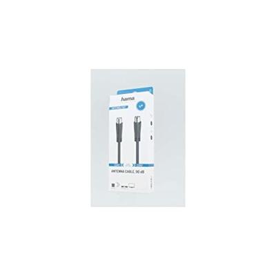 Hama Antennekabel, coax-stekker - coax-koppeling, 3,0 m, 90 dB, zwart TV accessoire