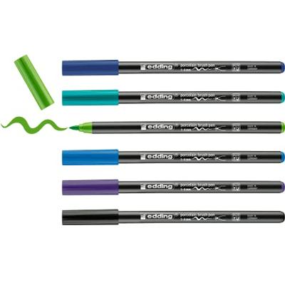 Edding stift 4200 porselein brush cool 6 stuks Edding stift 4200 porselein brush cool 6 stuks