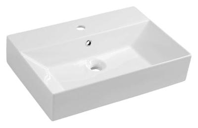 Wastafel Opbouw Sapho Aqualine Rechthoekig 60x42x13.3 cm Keramiek Wit - thumbnail