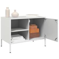 Tv-meubelen 2 st 68x39x50,5 cm staal wit - thumbnail