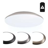 LED Bulkhead - Diameter 30cm - 18 Watt 2100 lumen - 6500K daglicht wit - IP65 waterdicht - Vandalismeproof - Met noodaccu - Voor binnen en buiten - Wit - thumbnail