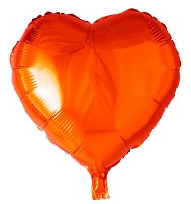 Folieballon Hart Oranje (45cm)