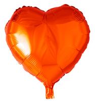 Folieballon Hart Oranje (45cm) - thumbnail