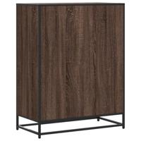 Schoenenkast 75x38x97,5 cm bewerkt hout en metaal bruin eiken - thumbnail