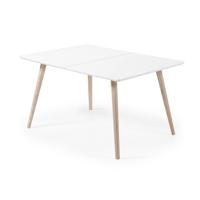 Kave Home Uitschuifbare Eettafel 'Eunice' 140-220 x 90cm, kleur Wit - thumbnail
