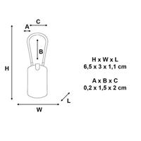 Masterlock 30mm address tag padlock - zinc body - 15cm steel cable with vinyl cov - 4684EURD - thumbnail