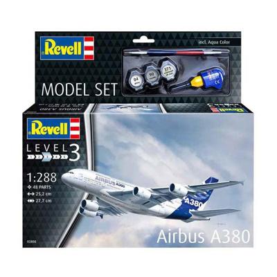 Revell modelbouwpakket - airbus a380 1:288 - 48dlg. - incl. basiskleuren verf