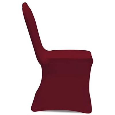 VidaXL Stoelhoes stretch bordeauxrood (6 stuks) VidaXL Stoelhoes stretch bordeauxrood (6 stuks)