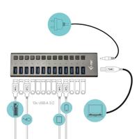i-tec USB 3.0 Charging HUB 13 port + Power Adapter usb-hub - thumbnail