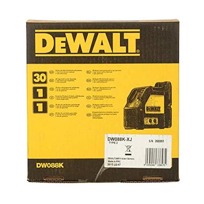 DeWALT DW088K Zelfnivellerende Kruislijnlaser - 2 Stralen - Rood - thumbnail