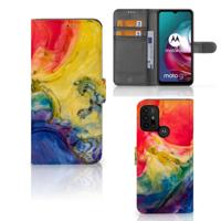 Hoesje Motorola Moto G10 | G20 | G30 Watercolor Dark | Portemonnee hoesje - thumbnail