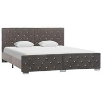 Bedframe fluweel grijs 160x200 cm - thumbnail