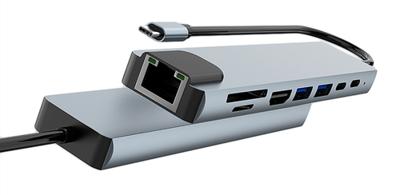 Hub USB CoolBox COO-DOCK-C-81 Grijs 100 W Hub USB CoolBox COO-DOCK-C-81 Grijs 100 W