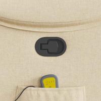 Massagestoel verstelbaar stof crèmekleurig - thumbnail