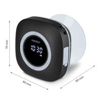 MEDION P66096 Douche radio met Bluetooth (badkamerradio, FM radio, zuignap, LED display, IPX6 waterproof, geïntegreerde oplaadbare batterij, MD43884) zwart - thumbnail