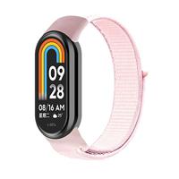 By Qubix - Sport loop nylon bandje - Lichtroze - Compatible met Xiaomi Smart Band 8 & 9 - Compatible Xiaomi bandje - thumbnail