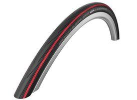 Buitenband Schwalbe Lugano 2 K-Guard 28 x 1.00" / 25-622 - zwart met rode strepen