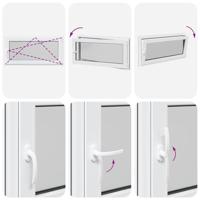 Kelderraam RISOR 120x60 cm draaikiep-draai DIN rechts antraciet - thumbnail