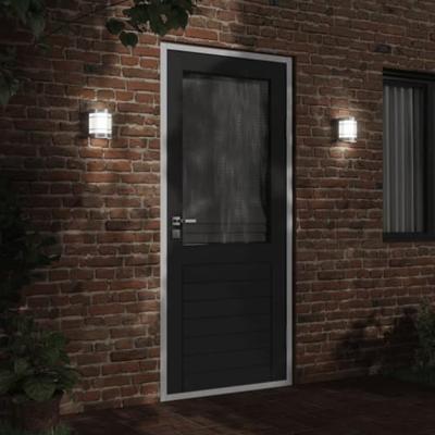 VidaXL Buitenwandlampen 2 st roestvrij staal zilverkleurig