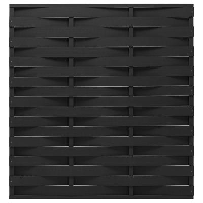 vidaXL Schuttingpaneel 170x180 cm HKC zwart vidaXL Schuttingpaneel 170x180 cm HKC zwart