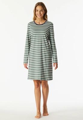 Schiesser Dames Nachthemd lange mouw Casual - katoenen dames nachtjapon - Luxe nachtkleding dames