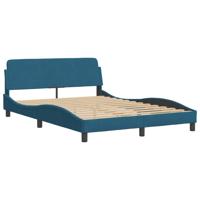 Bed met matras fluweel blauw 160x200 cm - thumbnail