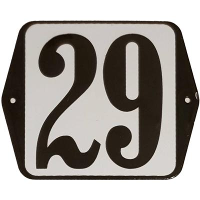 Huisnummer naambordje standaard 15x12 cm nummer 29 - Warentuin mix