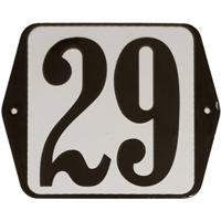 Huisnummer naambordje standaard 15x12 cm nummer 29 - Warentuin mix - thumbnail