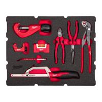 Milwaukee foam inlay geschikt voor alle packout™ gereedschapskoffers met lades voor de loodgieter | 8-delig - 4932493639 - thumbnail
