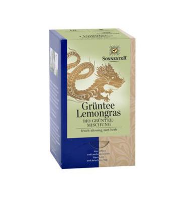 Sonnentor Groene thee lemongrass bio 18 Zakjes Sonnentor Groene thee lemongrass bio 18 Zakjes