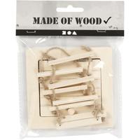 Creativ Company Mini houten zolderluik en touwladder - thumbnail