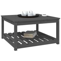 Tuintafel 82,5x82,5x45 cm massief grenenhout grijs - thumbnail