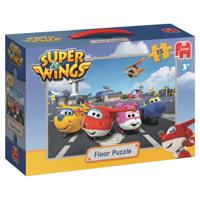Jumbo vloerpuzzel Super Wings junior 50 cm 15 delig - thumbnail