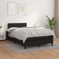 Boxspring met matras kunstleer zwart 120x200 cm - thumbnail