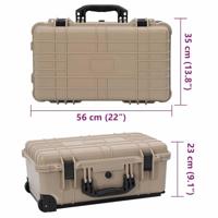 VidaXL Harde bagagekoffer zand 56 x 35 x 23 cm polypropyleen en abs - thumbnail