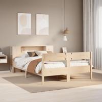 Bed met boekenkast zonder matras massief grenenhout 135x190 cm - thumbnail