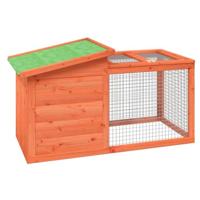 VidaXL Konijnenhok 100,5x54x55 cm massief grenenhout bruin - thumbnail