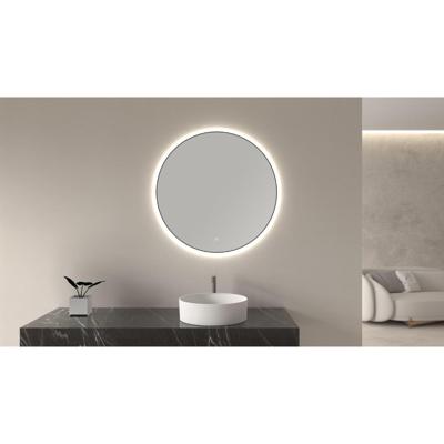 Ronde Spiegel BWS Sifo met LED, Dimbaar 100 cm Mat Zwart