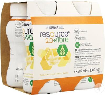 Resource 2.0 Fibre Vanille 4x200ml