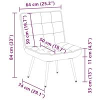 Relaxstoel 64x74x84 cm fluweel donkergrijs - thumbnail