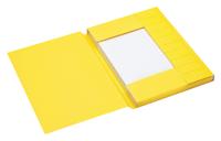 Dossiermap Secolor A4 3 kleppen 100% gerecycled karton 250 gr geel - thumbnail